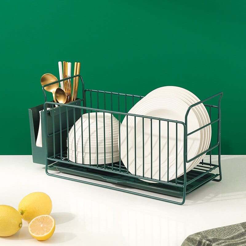 Égouttoir Vaisselle,caisse Grille 41x17.5x22.5 41 x 17.5 x 22.5 / Vert / Acier & Plastique PP