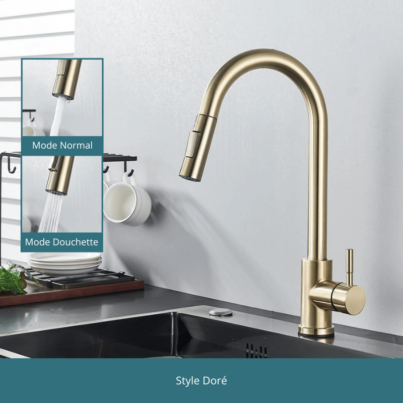 Free Shipping Black Kitchen Faucet Two Function Single Handle Pull Out Mixer Hot and Cold Water Taps Deck Mounted