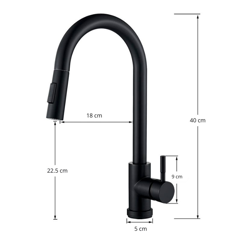 Robinet cuisine Inox, tête extensible, double jets !