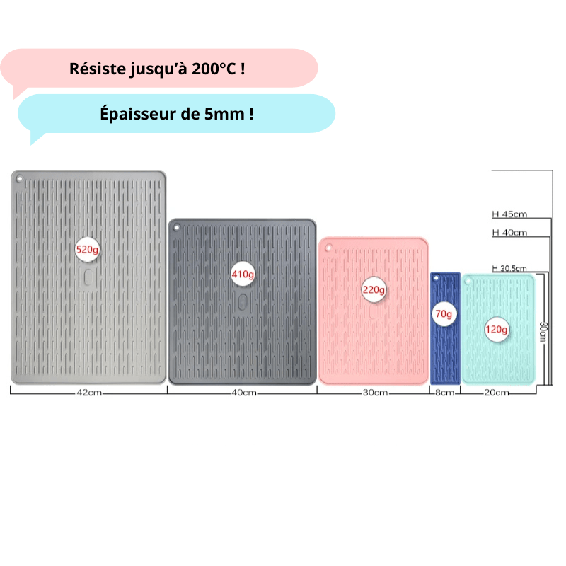 Tapis Egouttoir | Tapis en Silicone