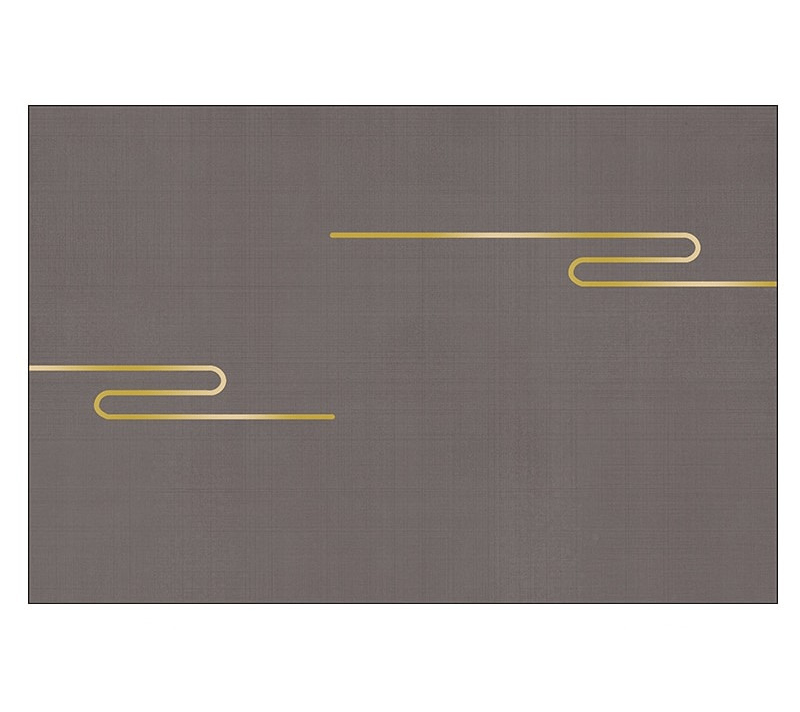 Tapis Egouttoir | Tapis Taupe & Ligne Doré 30 x 40 / Taupe | Ligne Doré
