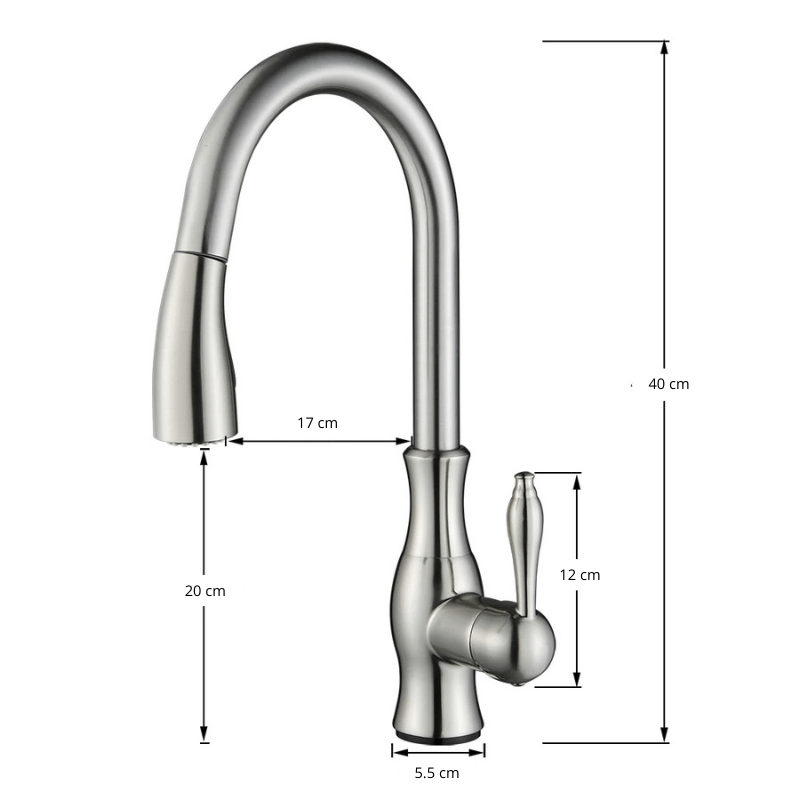 Black Pull Out Kitchen Faucet 360 Rotation Single Handle Hot&Cold Mixer For Kitchen Sink Tap Crane Shower Faucet