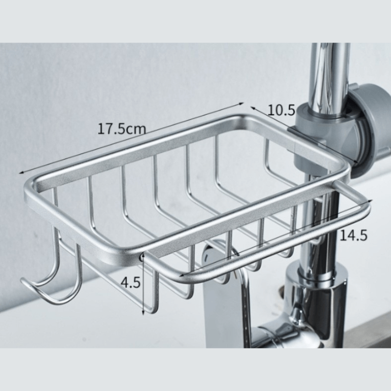 Égouttoirs d'évier de rangement 17.5x4.5x10.5 17.5 x 4.5 x 10.5 Métal / Argentée / Avec Porte Torchon