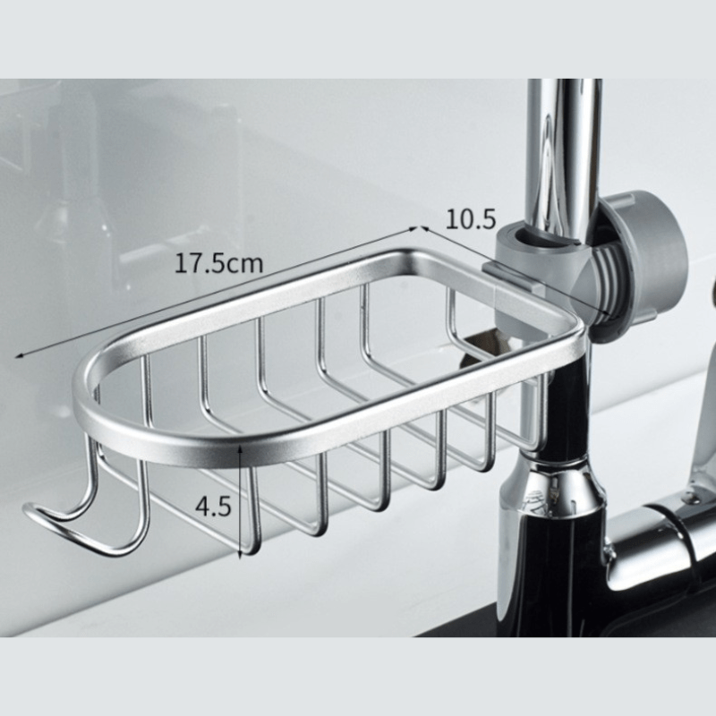 Égouttoirs d'évier de rangement 17.5x4.5x10.5 17.5 x 4.5 x 10.5 Métal / Argentée / Sans Porte Torchon