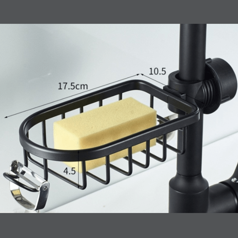 Égouttoirs d'évier de rangement 17.5x4.5x10.5 17.5 x 4.5 x 10.5 Métal / Noir / Sans Porte Torchon