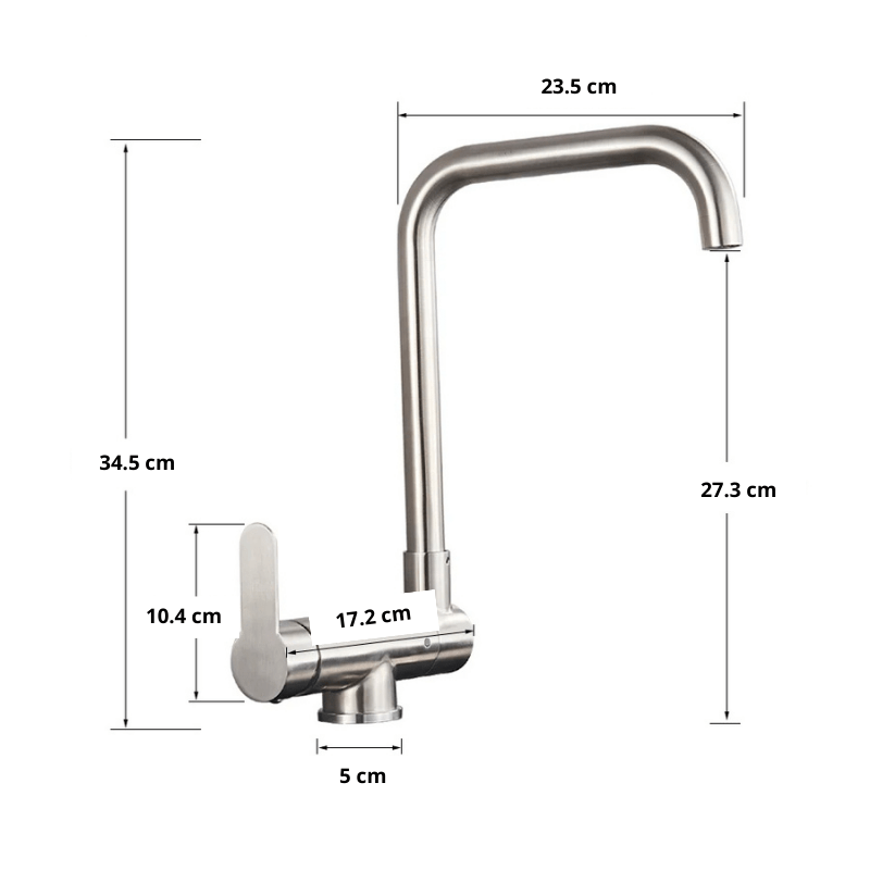 Robinet cuisine, pivotant 360°, Froid & Chaud